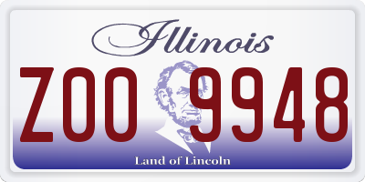 IL license plate Z009948
