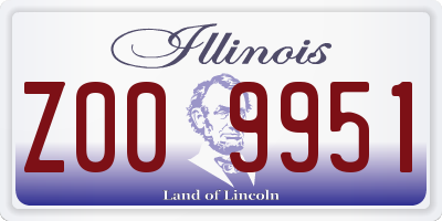 IL license plate Z009951