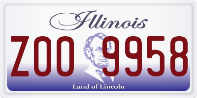 IL license plate Z009958
