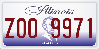 IL license plate Z009971