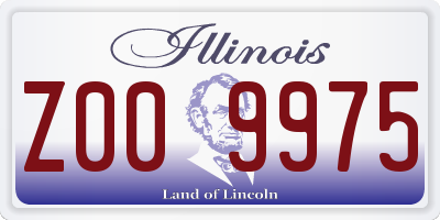 IL license plate Z009975