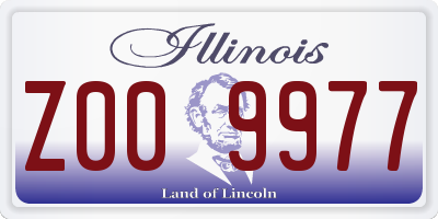 IL license plate Z009977