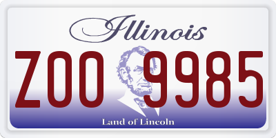 IL license plate Z009985