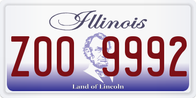IL license plate Z009992