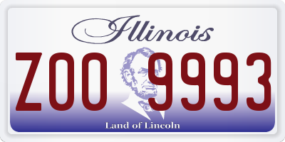 IL license plate Z009993
