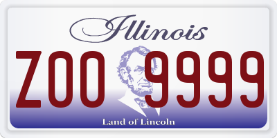 IL license plate Z009999