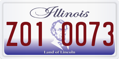 IL license plate Z010073