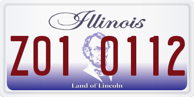 IL license plate Z010112