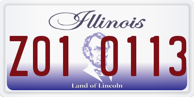 IL license plate Z010113