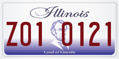 IL license plate Z010121