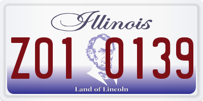IL license plate Z010139