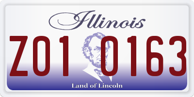 IL license plate Z010163