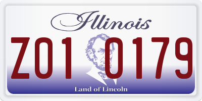 IL license plate Z010179