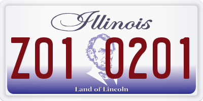 IL license plate Z010201