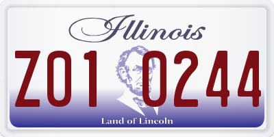 IL license plate Z010244