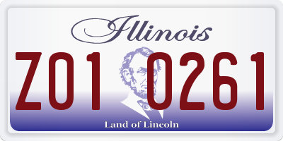 IL license plate Z010261