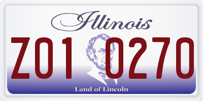 IL license plate Z010270