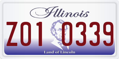 IL license plate Z010339
