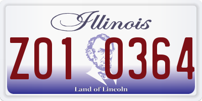 IL license plate Z010364