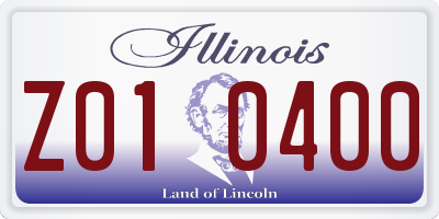 IL license plate Z010400