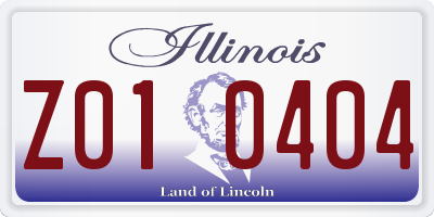 IL license plate Z010404