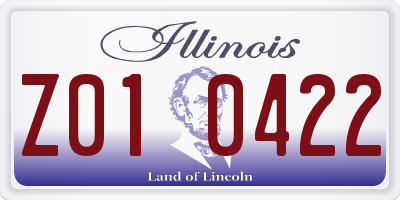IL license plate Z010422