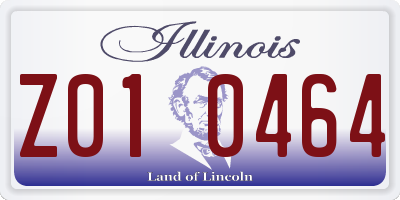 IL license plate Z010464
