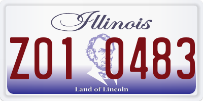 IL license plate Z010483