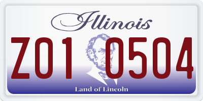 IL license plate Z010504