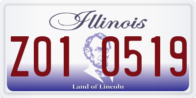 IL license plate Z010519