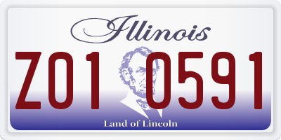 IL license plate Z010591