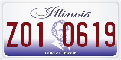 IL license plate Z010619
