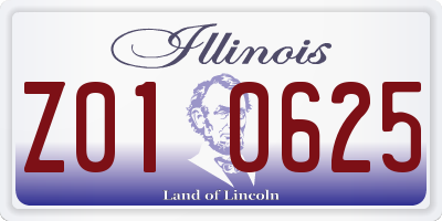 IL license plate Z010625
