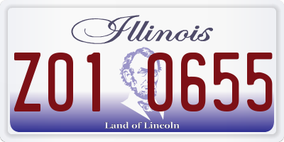IL license plate Z010655