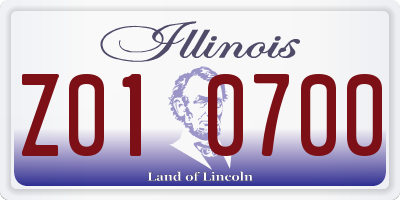 IL license plate Z010700