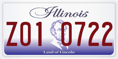 IL license plate Z010722