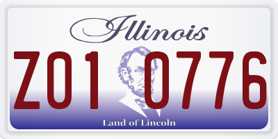 IL license plate Z010776