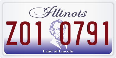 IL license plate Z010791
