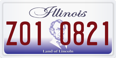 IL license plate Z010821