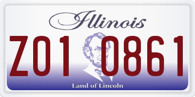 IL license plate Z010861