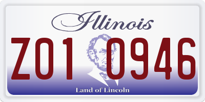 IL license plate Z010946