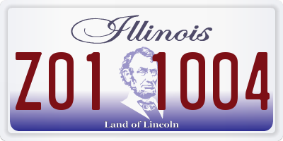 IL license plate Z011004