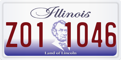 IL license plate Z011046