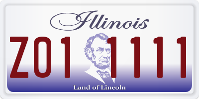IL license plate Z011111
