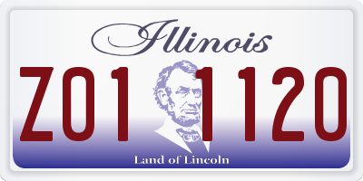 IL license plate Z011120