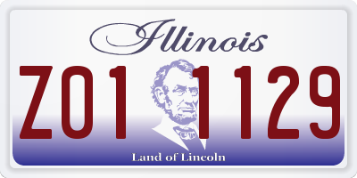 IL license plate Z011129
