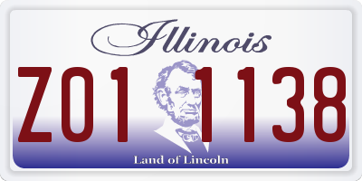 IL license plate Z011138