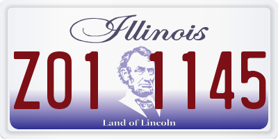 IL license plate Z011145