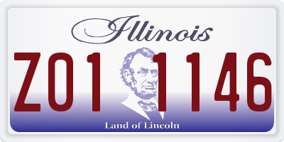 IL license plate Z011146