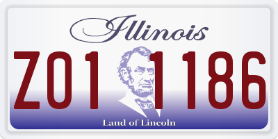 IL license plate Z011186